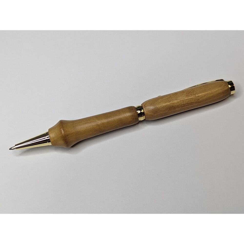 Slimline Twist Pen Gold Finish Alder Body Hand Turned Pen